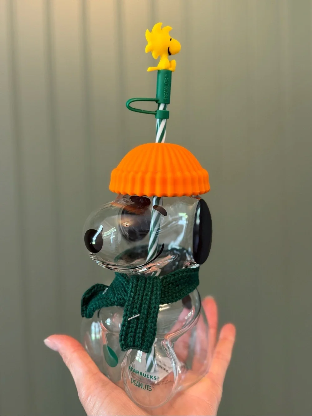 Authentic Starbucks Snoopy Glass Cold Cup - limited edition Peanuts Collection